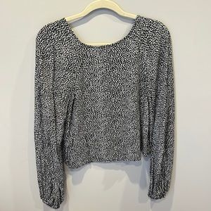 AFRM black and white blouse